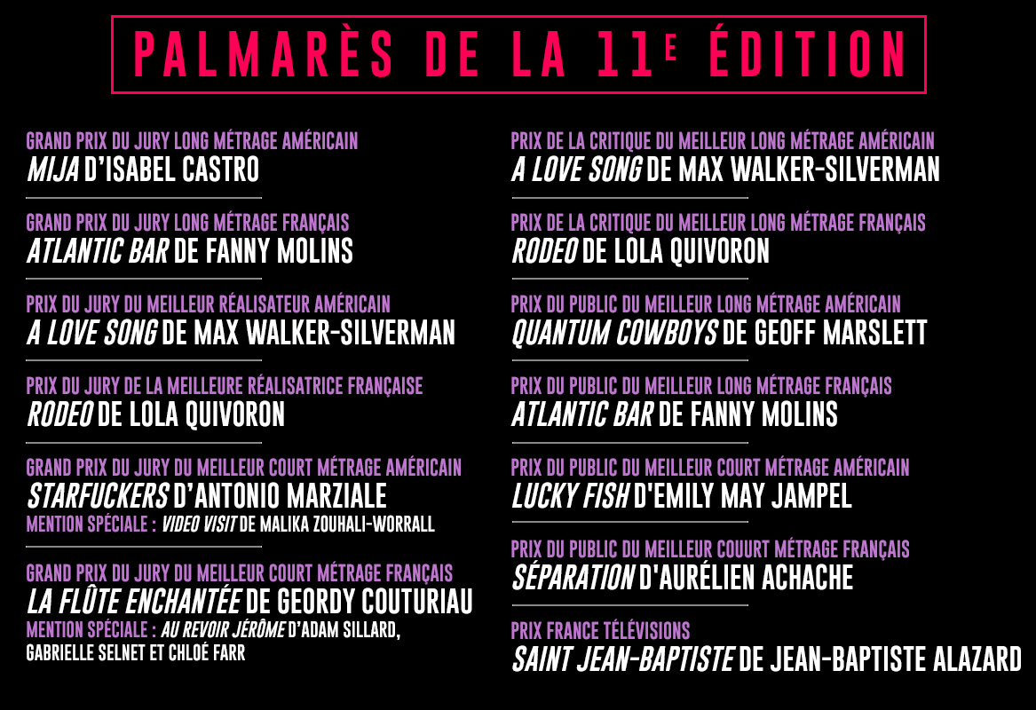 Palmarès 11e édition